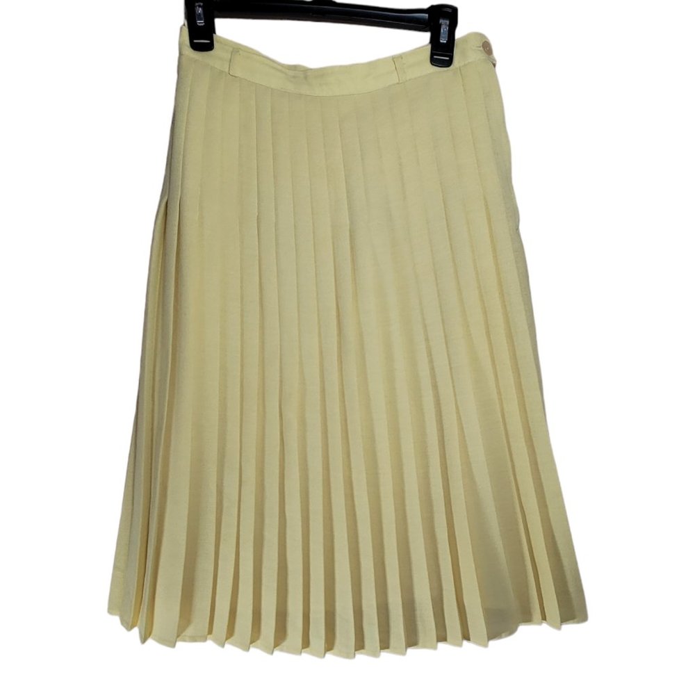 Vintage 80's Falke Germany High Waist Pleated Midi Skirt Women's Euro 39  USA S